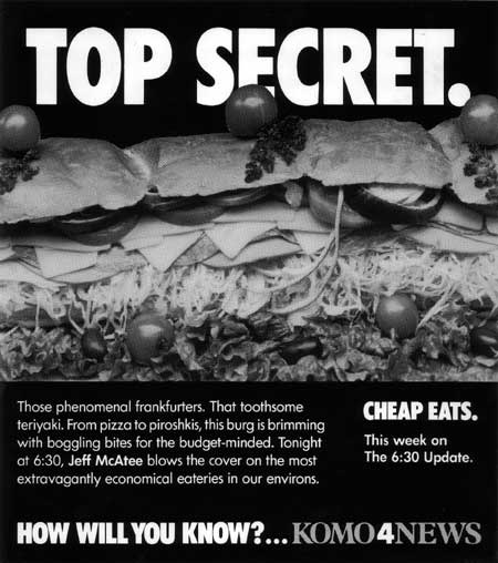 KOMO News 4 Seattle Times print ad